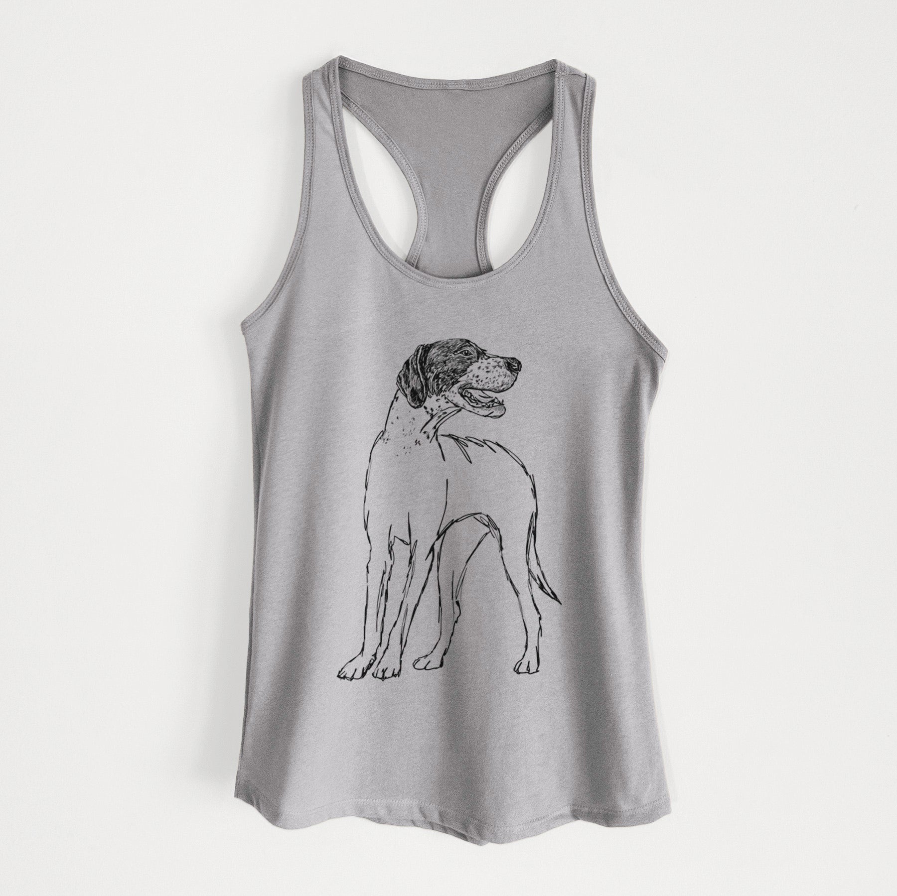 Doodled Jade the English Pointer - Women's Racerback Tanktop