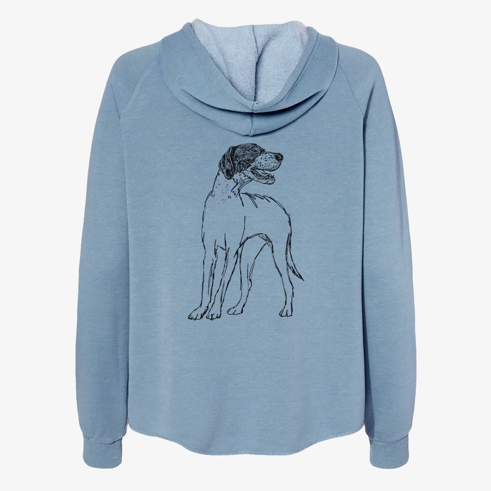 Doodled Jade the English Pointer - Women's Cali Wave Zip-Up Sweatshirt