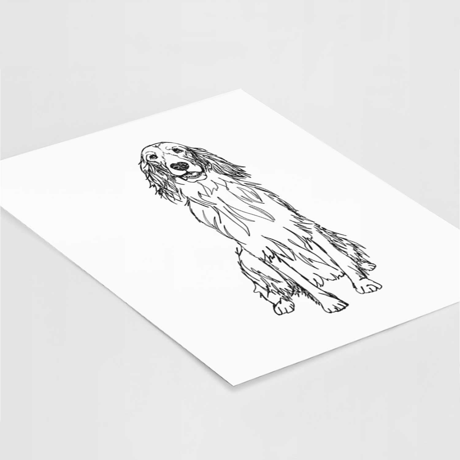 Doodled Jagger the Irish Setter Art Print