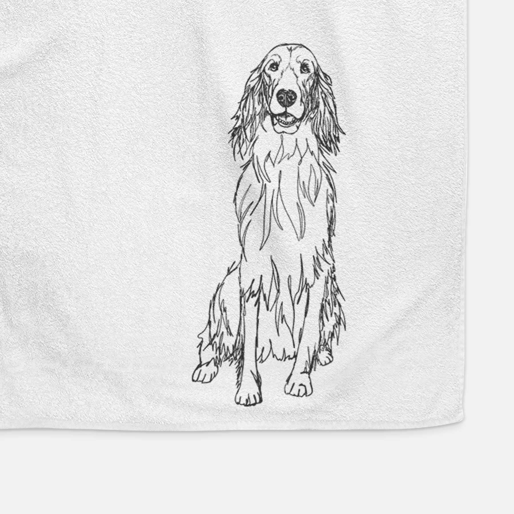 Doodled Jagger the Irish Setter Decorative Hand Towel