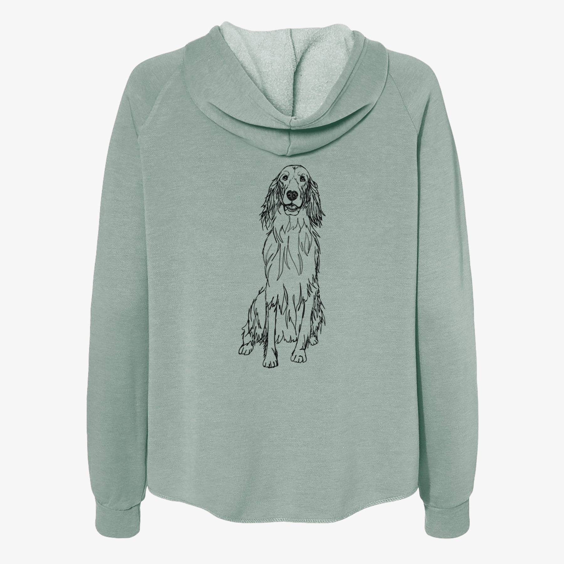 Doodled Jagger the Irish Setter - Women's Cali Wave Zip-Up Sweatshirt