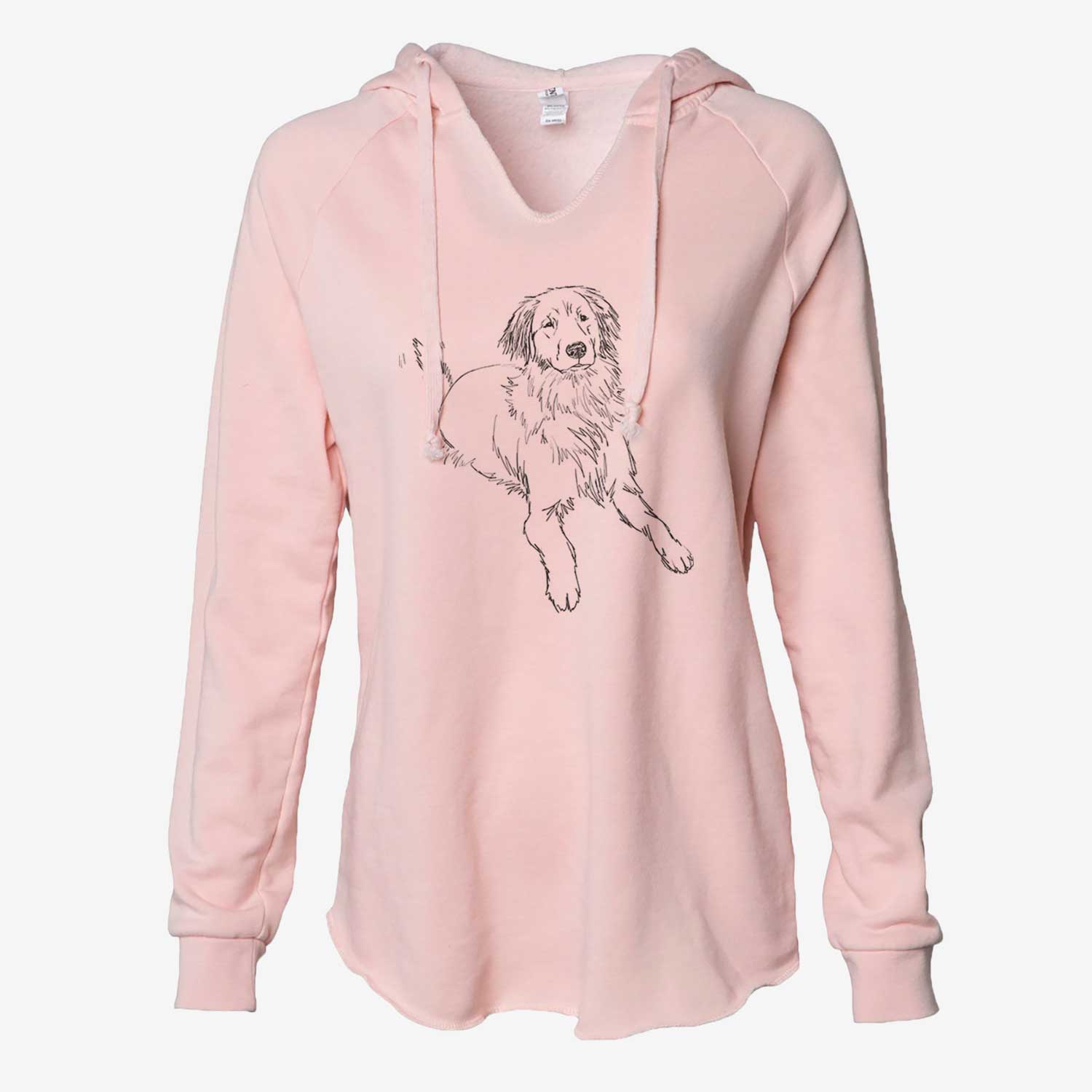 Doodled Jake-aroni the Golden Retriever - Cali Wave Hooded Sweatshirt