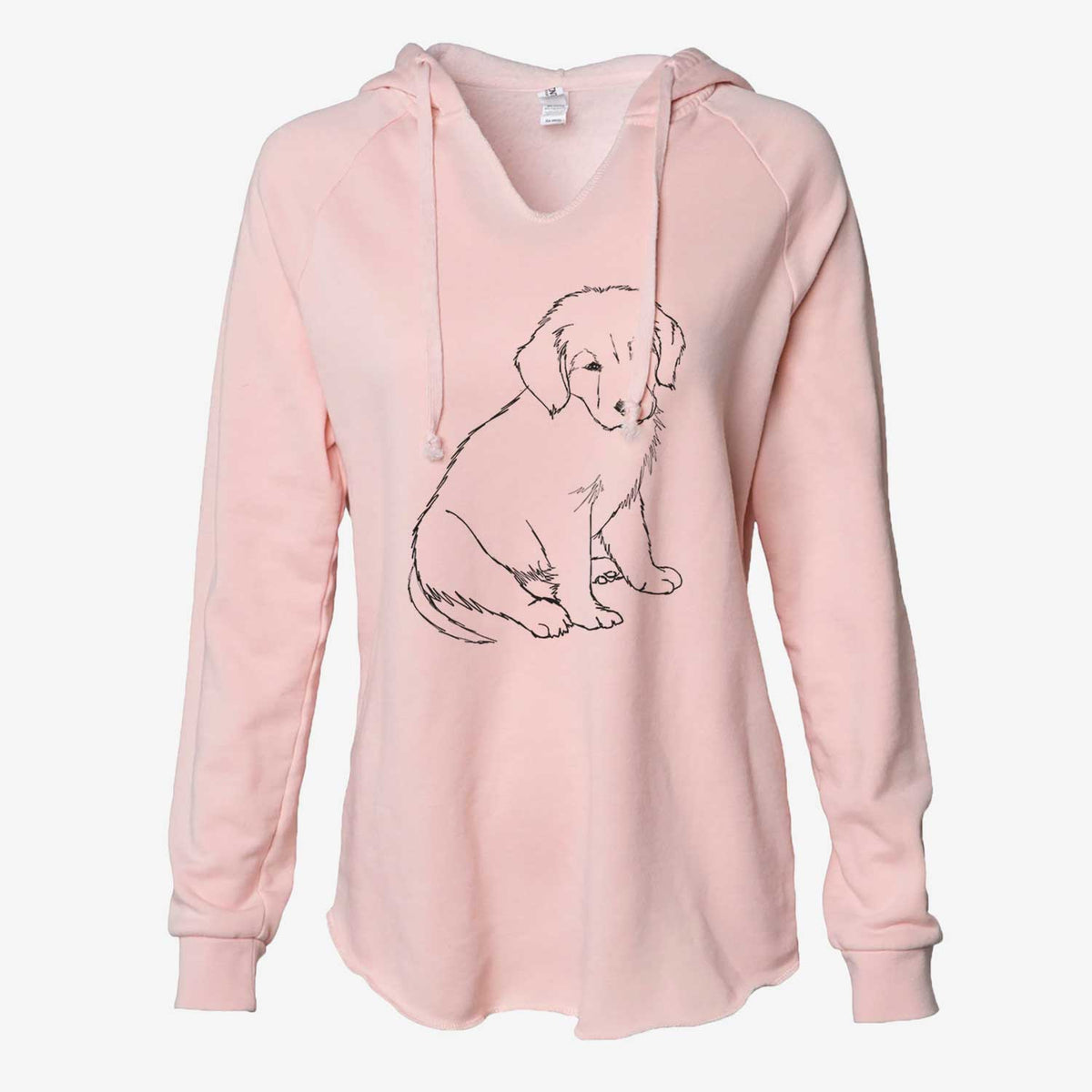 Doodled Jake-aroni the Golden Retriever Puppy - Cali Wave Hooded Sweatshirt
