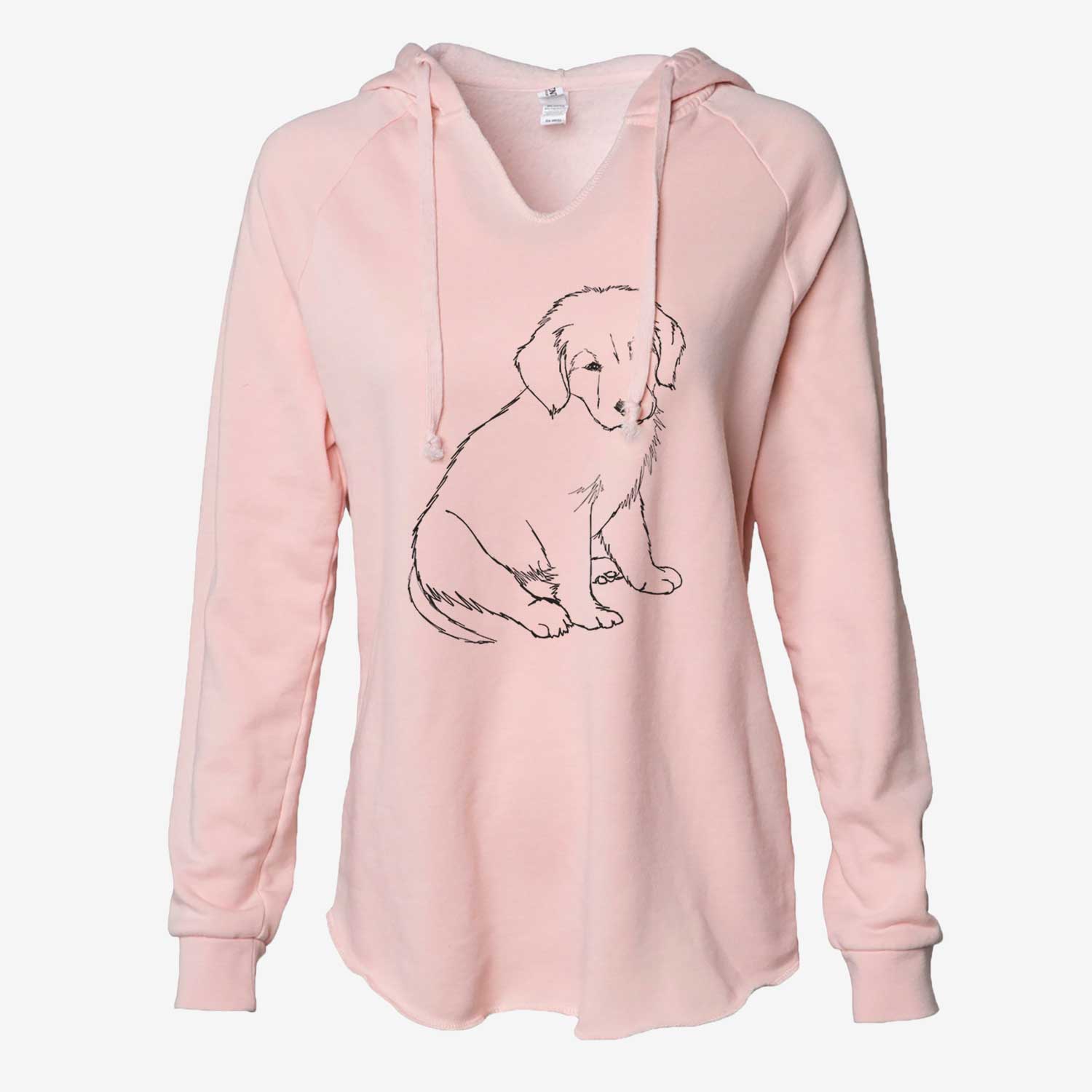 Doodled Jake-aroni the Golden Retriever Puppy - Cali Wave Hooded Sweatshirt