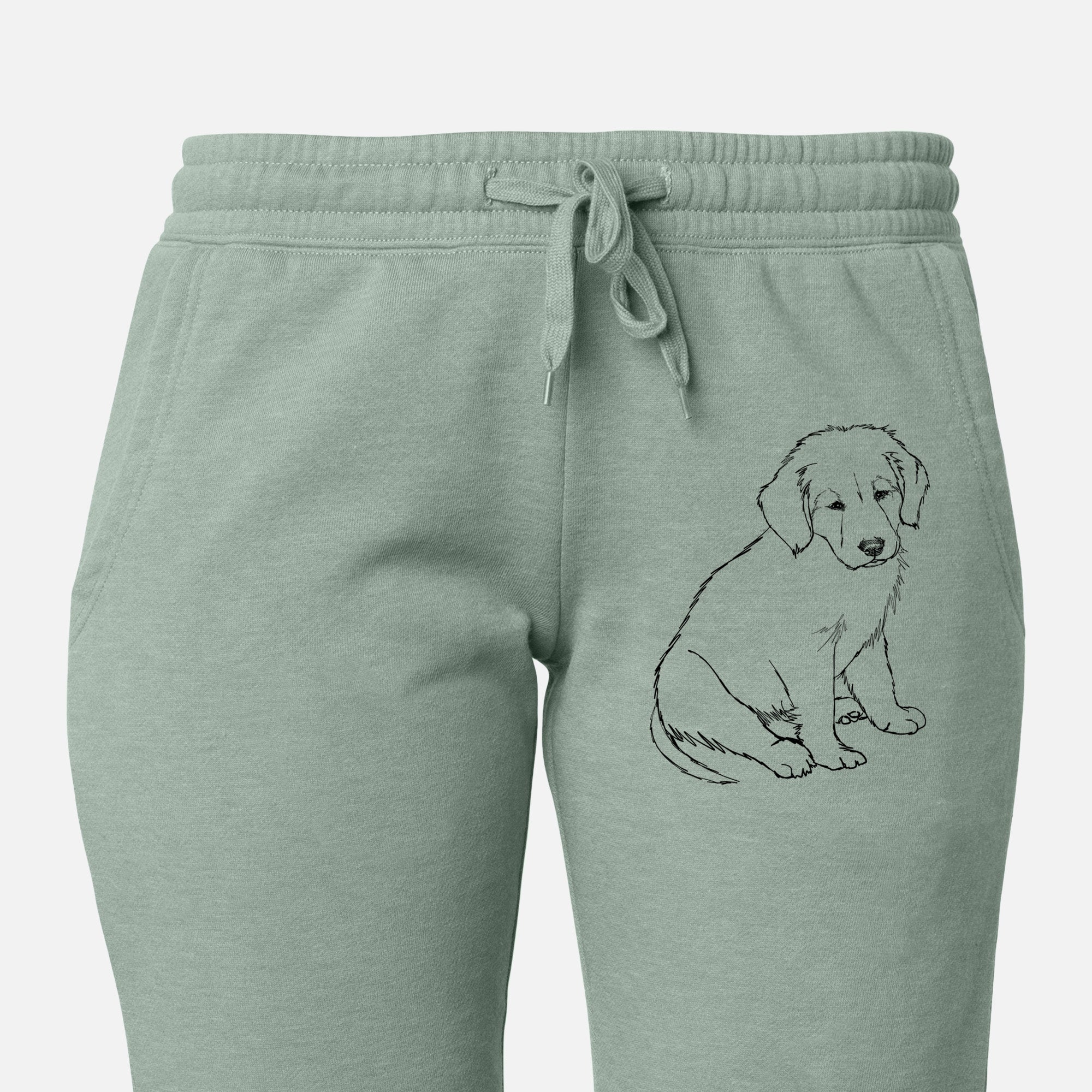 Doodled Jakearoni the Golden Retriever Puppy - Women's Cali Wave Joggers