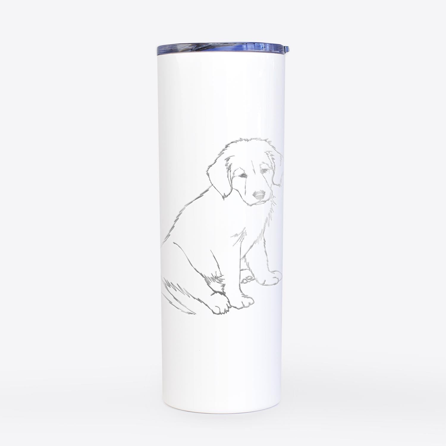 Doodled Jake-aroni the Golden Retriever Puppy - 20oz Skinny Tumbler