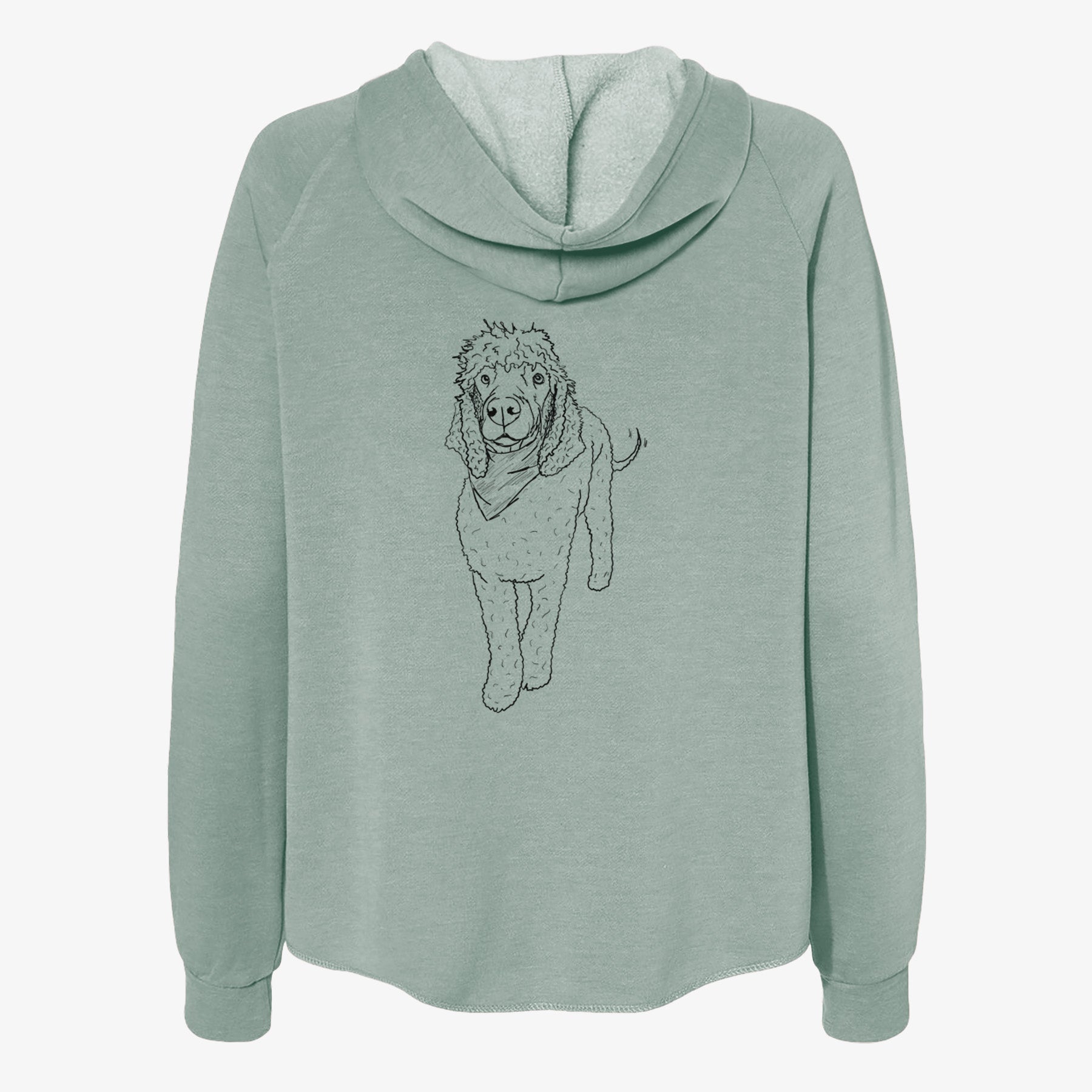 Doodled Jameson the Standard Poodle - Women's Cali Wave Zip-Up Sweatshirt