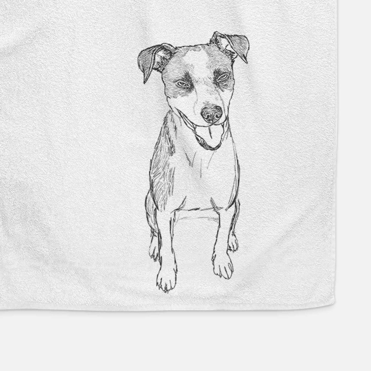 Doodled Jasper the Mixed Breed Decorative Hand Towel