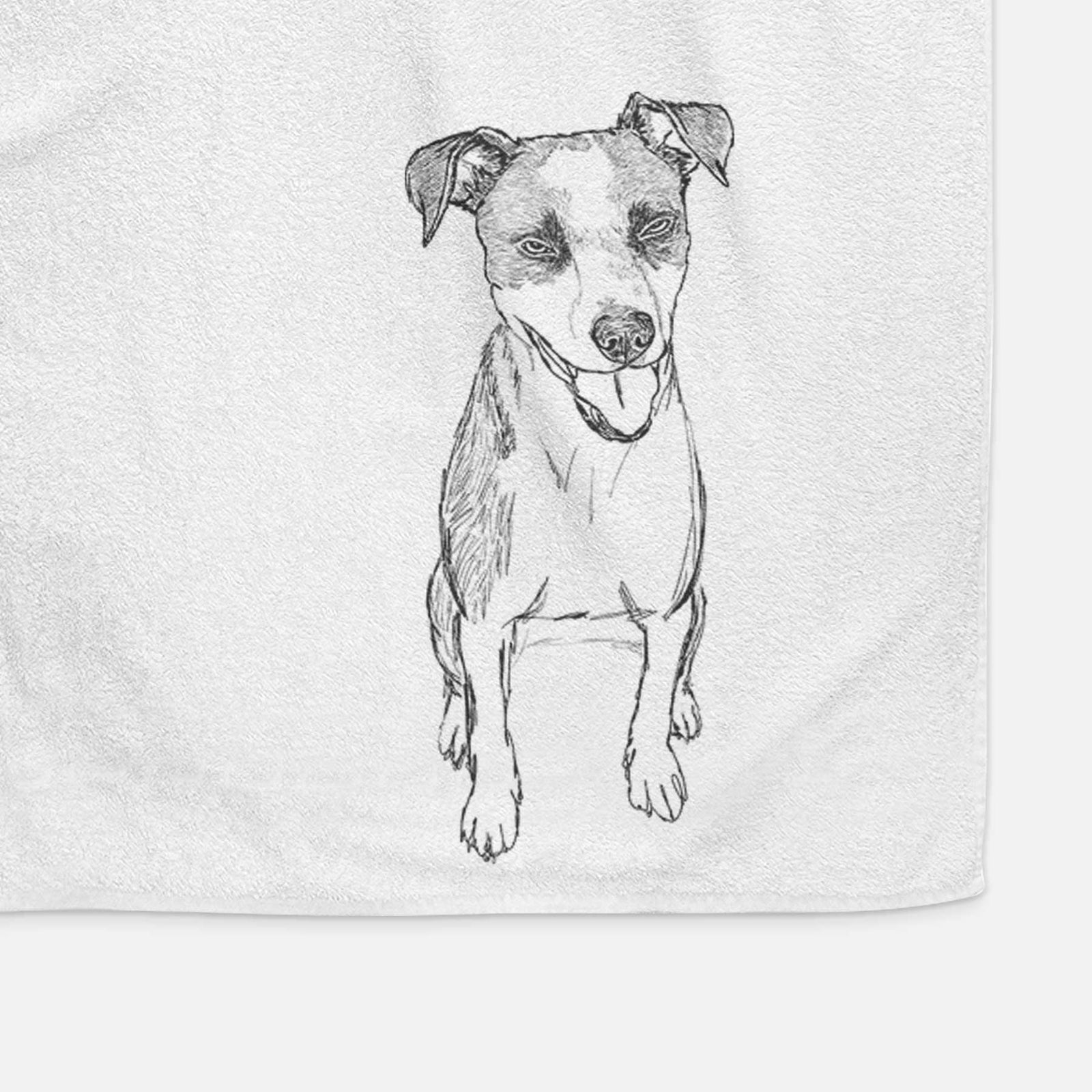 Doodled Jasper the Mixed Breed Decorative Hand Towel