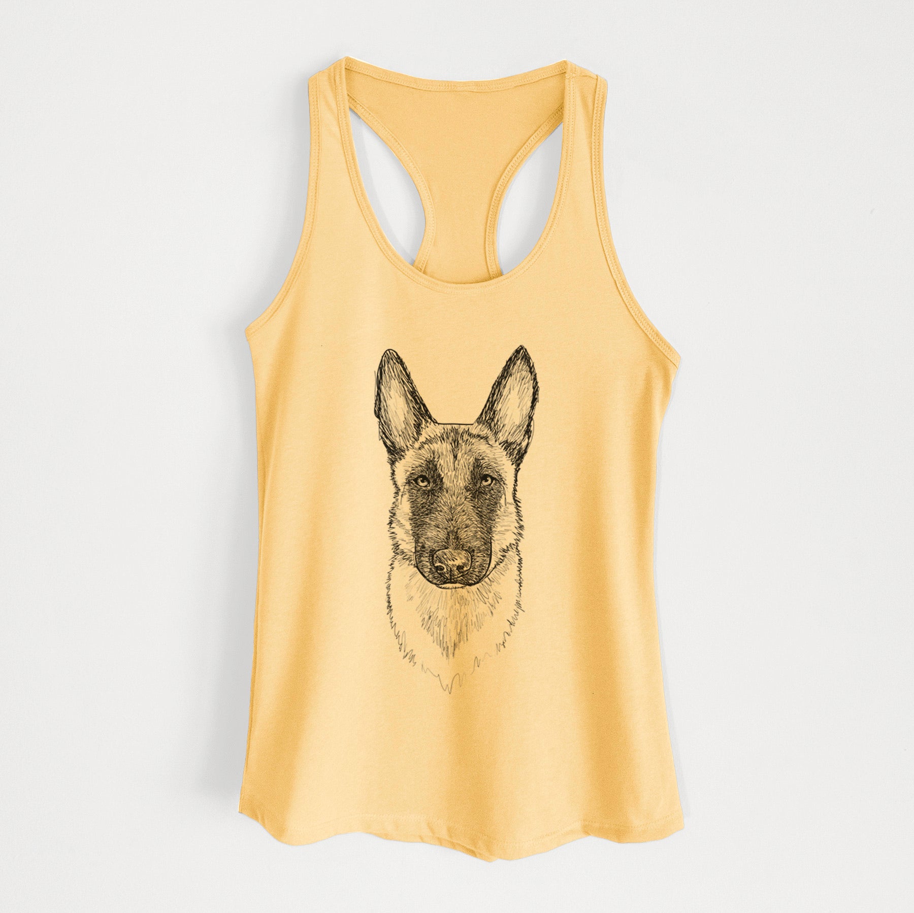 Doodled Jax the Belgian Malinois - Women's Racerback Tanktop