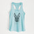 Doodled Jax the Belgian Malinois - Women's Racerback Tanktop