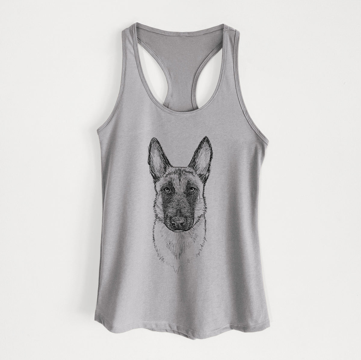 Doodled Jax the Belgian Malinois - Women's Racerback Tanktop
