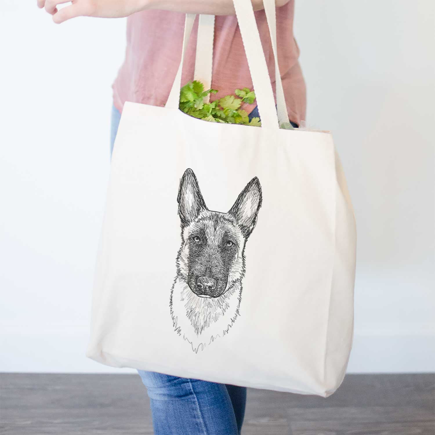 Doodled Jax the Belgian Malinois - Tote Bag