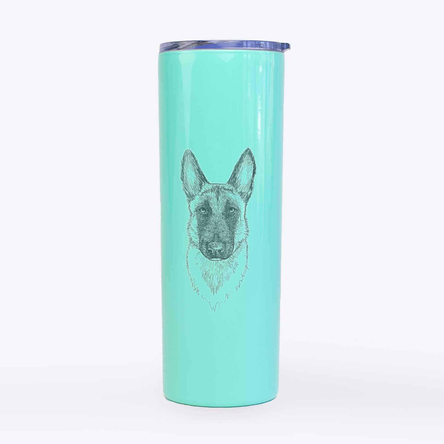 Doodled Jax the Belgian Malinois - 20oz Skinny Tumbler