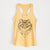 Doodled Jazmine the Long Hair Tabby - Women's Racerback Tanktop