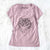 Doodled Jazmine the Long Hair Tabby Cat - Women's V-neck Shirt