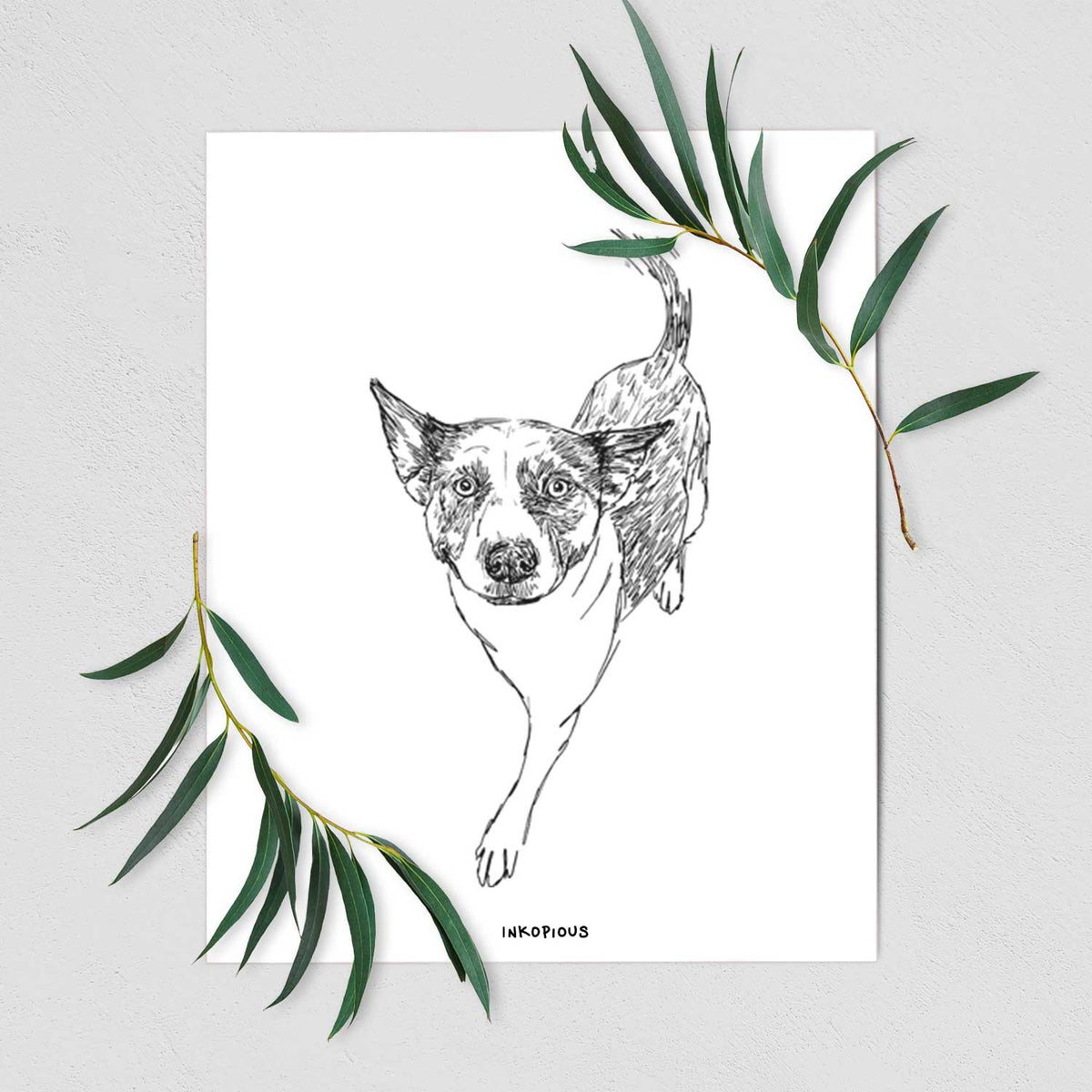 Doodled Jelly Bean the Mixed Breed Art Print