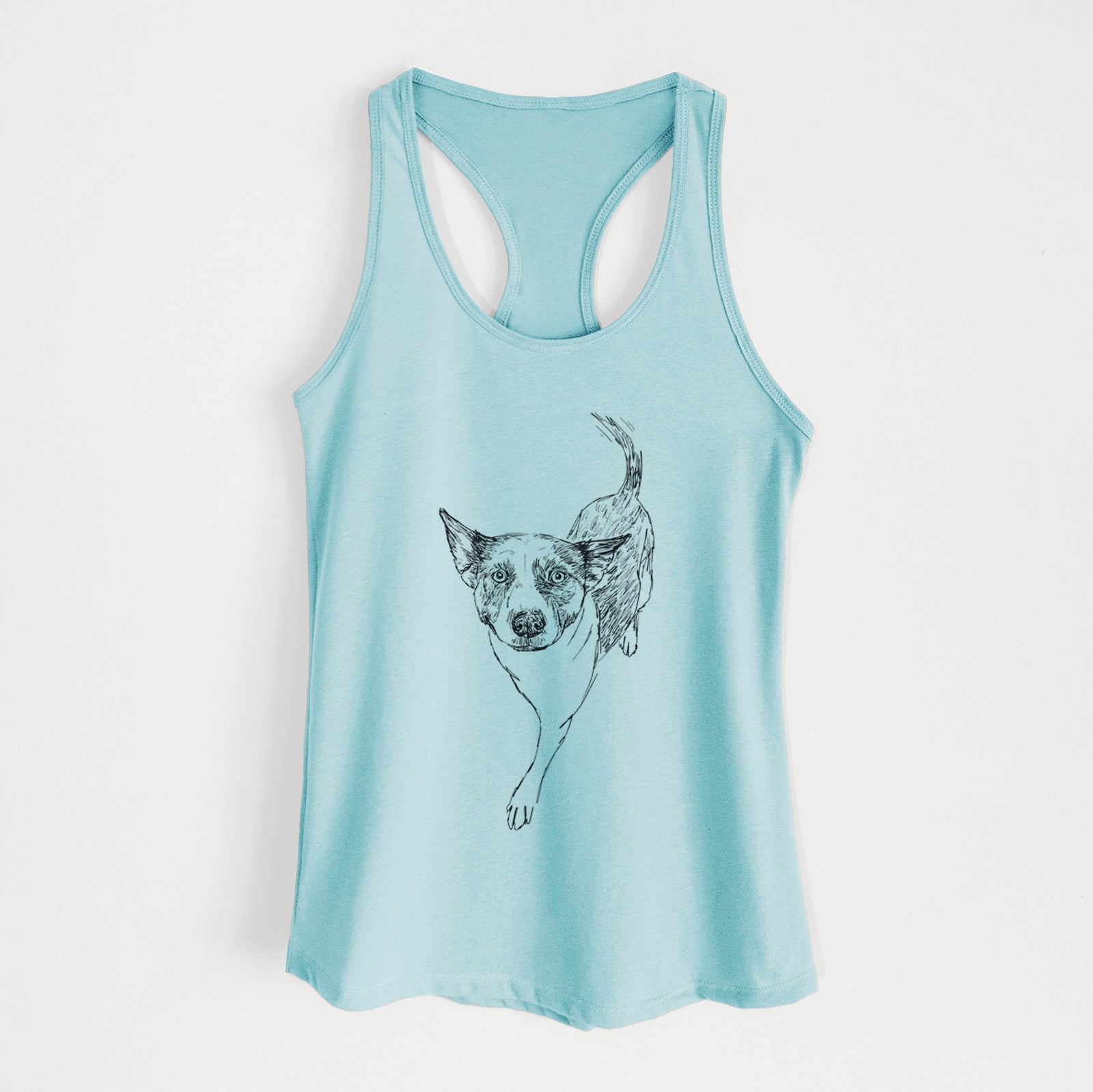 Doodled Jelly Bean the Mixed Breed - Women's Racerback Tanktop