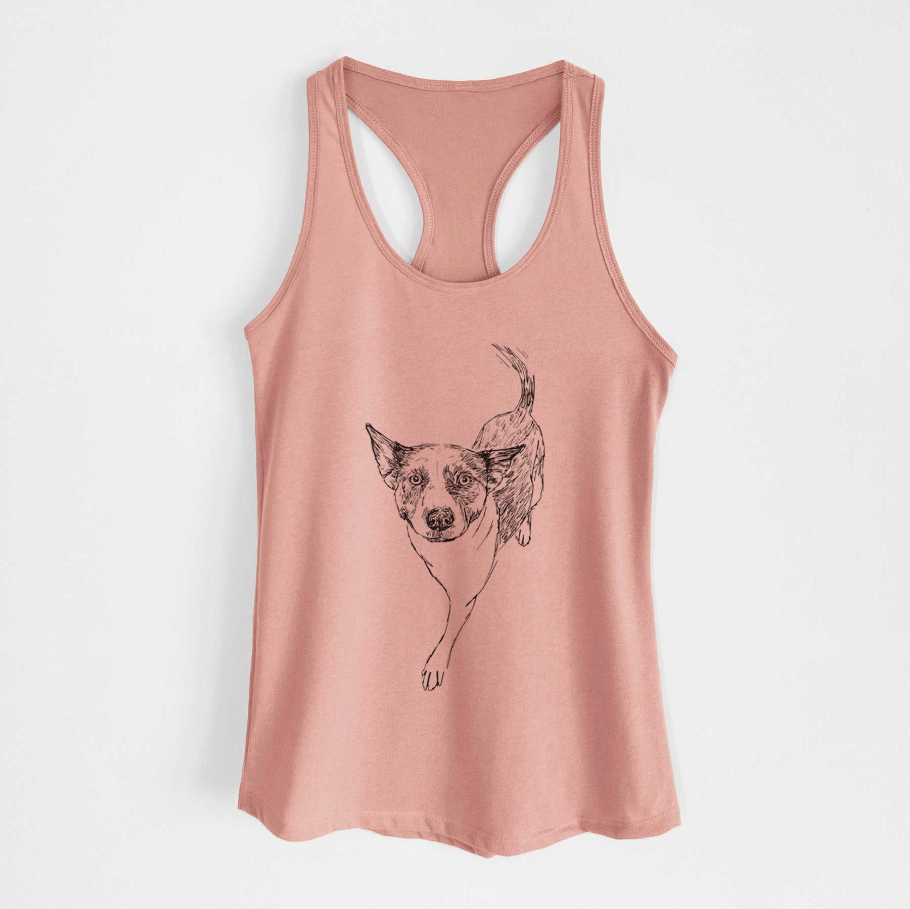 Doodled Jelly Bean the Mixed Breed - Women's Racerback Tanktop