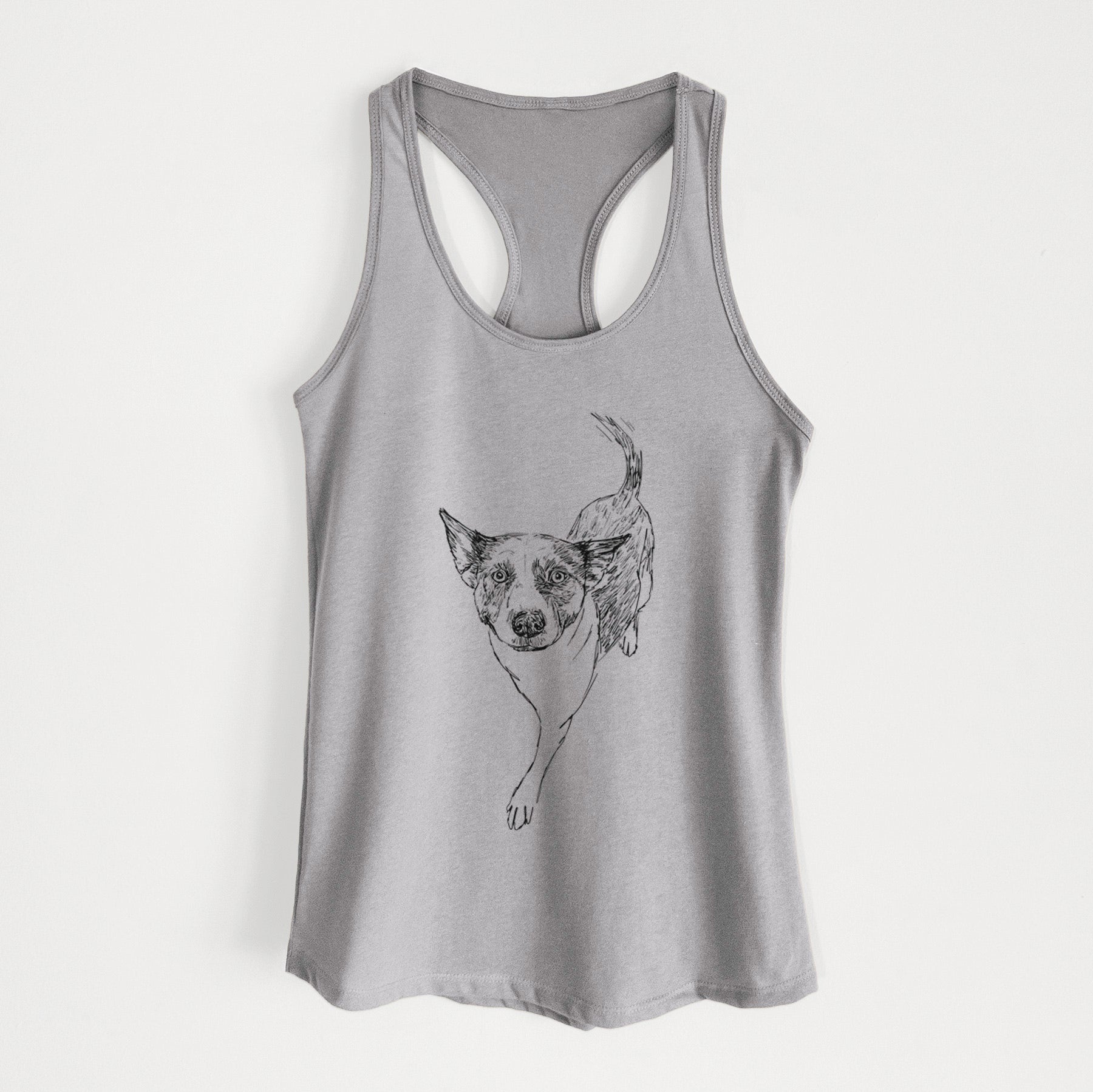 Doodled Jelly Bean the Mixed Breed - Women's Racerback Tanktop