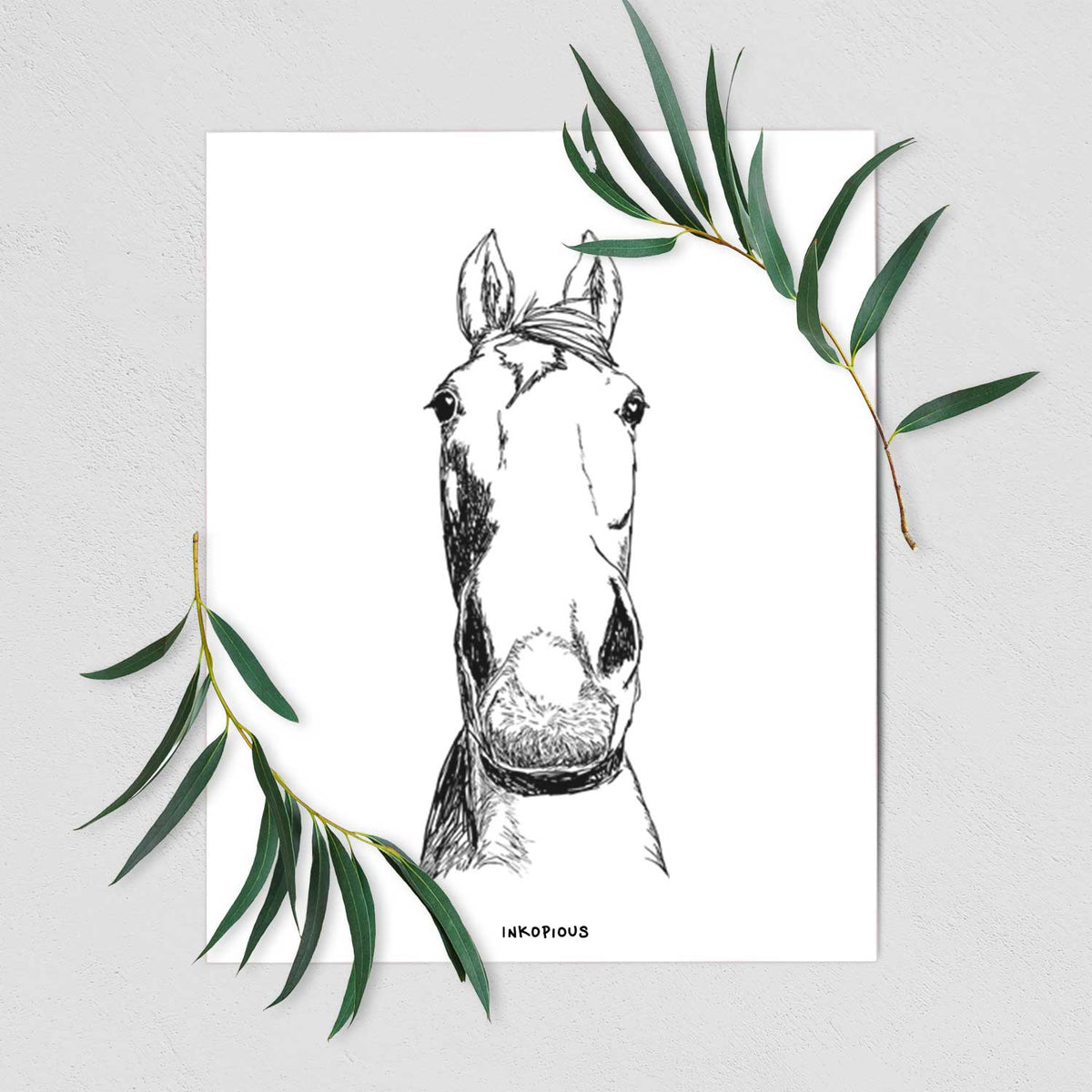 Doodled Jeremiah the OTTB Art Print