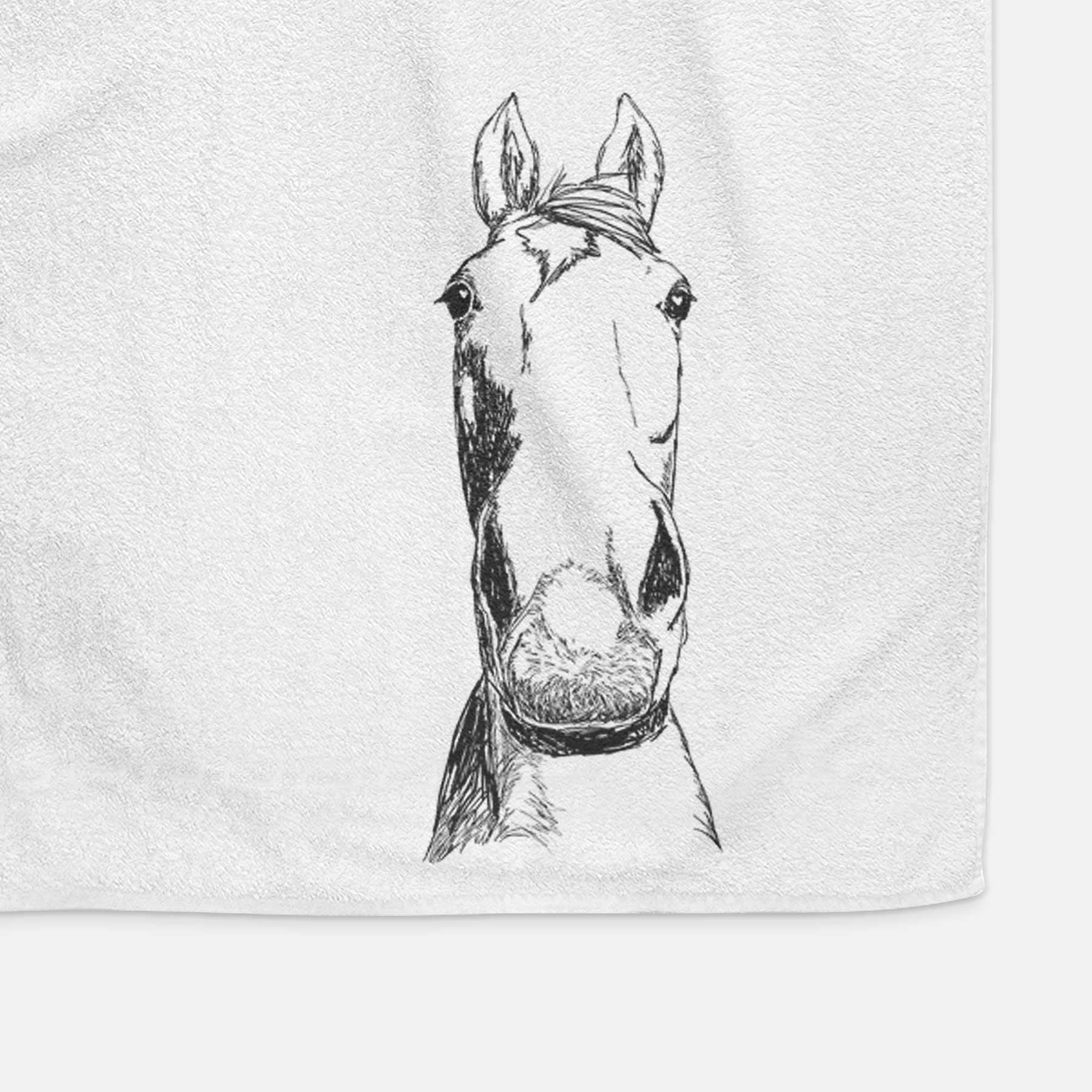 Doodled Jeremiah the OTTB Decorative Hand Towel