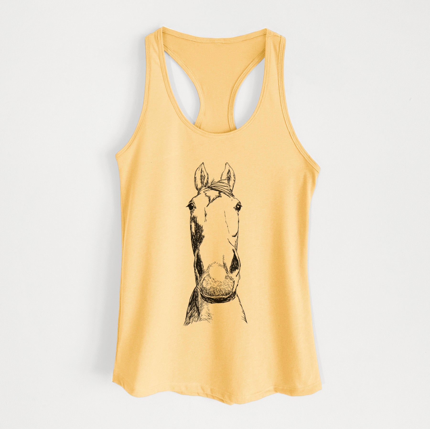 Doodled Jeremiah the OTTB - Women's Racerback Tanktop