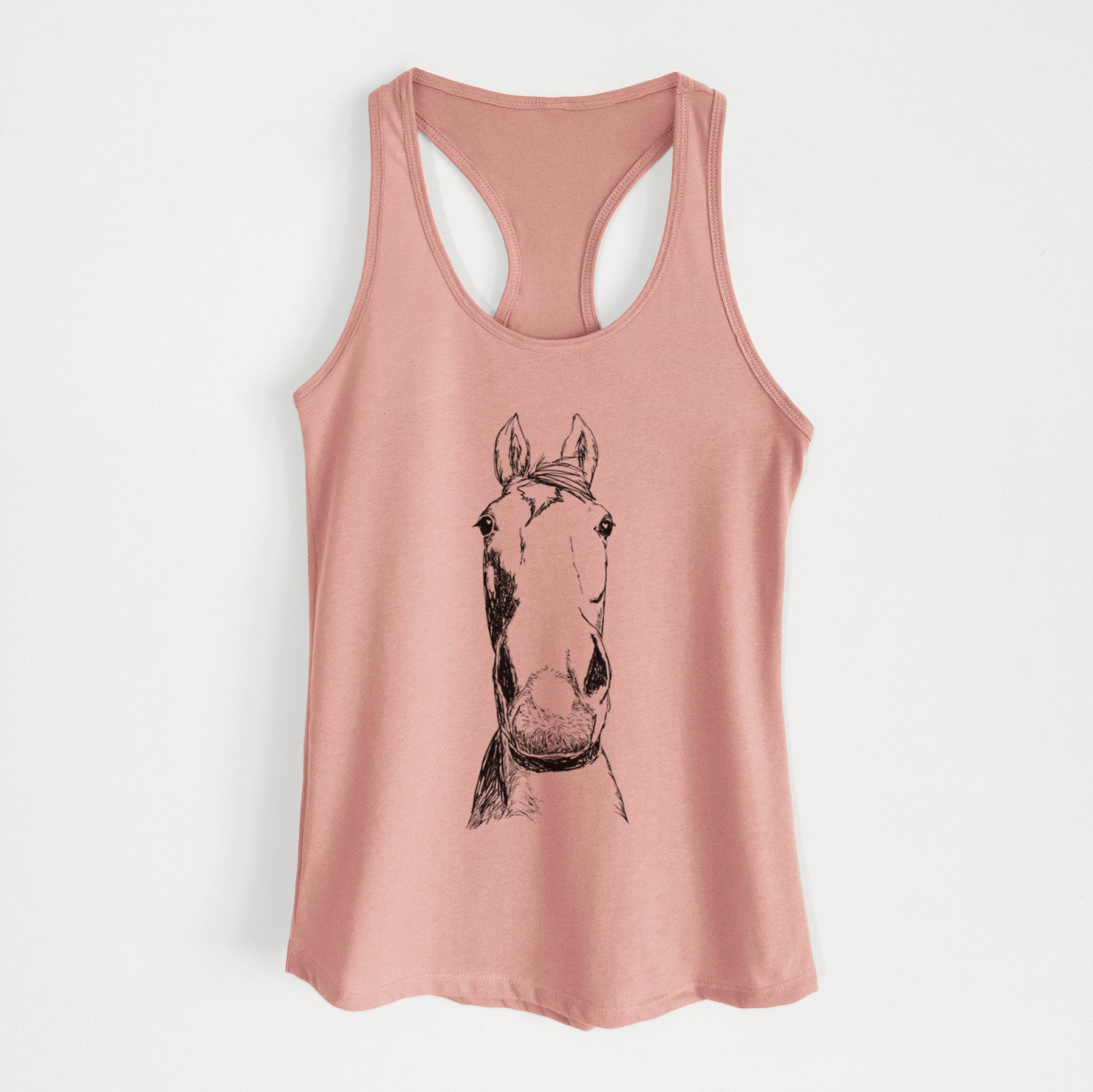 Doodled Jeremiah the OTTB - Women's Racerback Tanktop