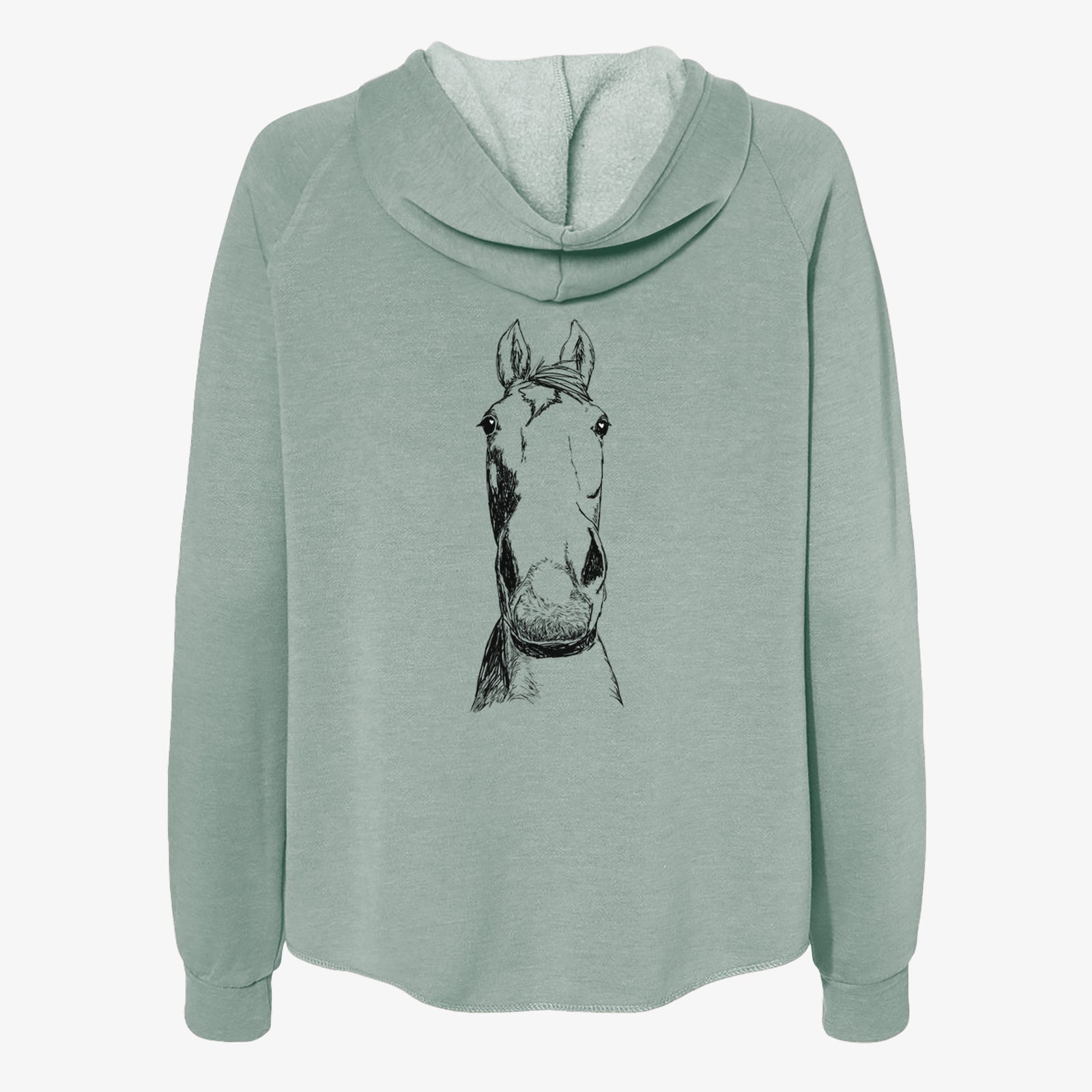 Doodled Jeremiah the OTTB - Women's Cali Wave Zip-Up Sweatshirt