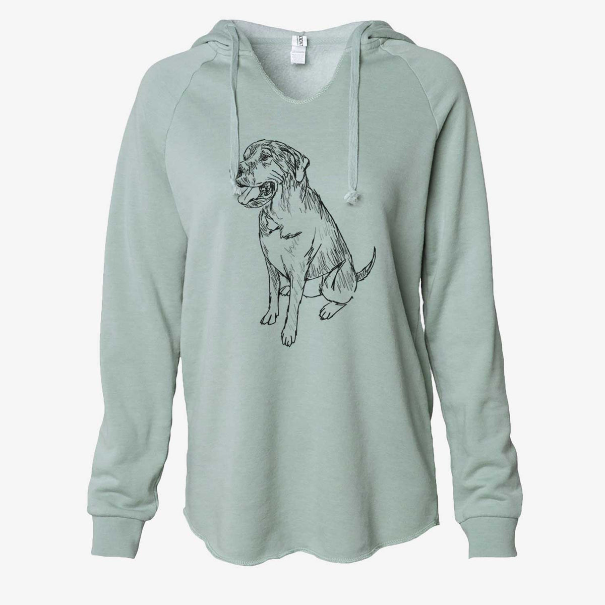 Doodled Jessie the Mixed Breed - Cali Wave Hooded Sweatshirt