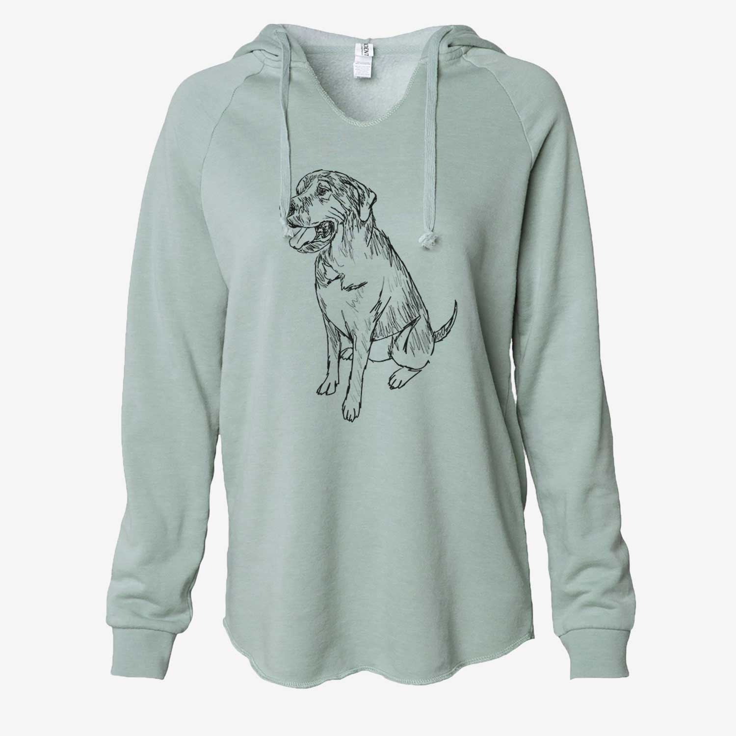 Doodled Jessie the Mixed Breed - Cali Wave Hooded Sweatshirt