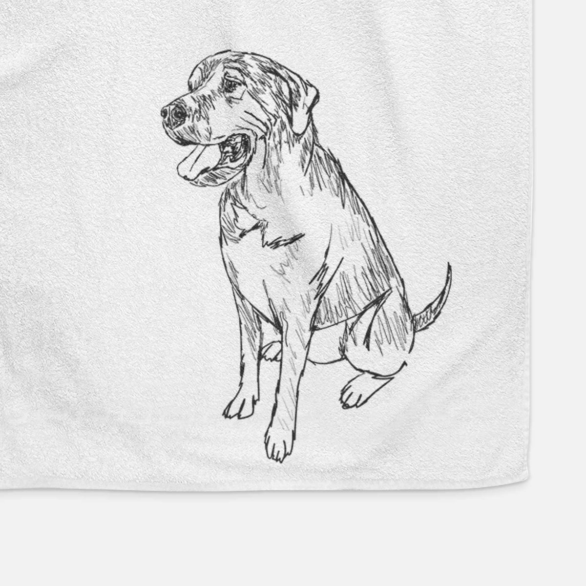 Doodled Jessie the Mixed Breed Decorative Hand Towel