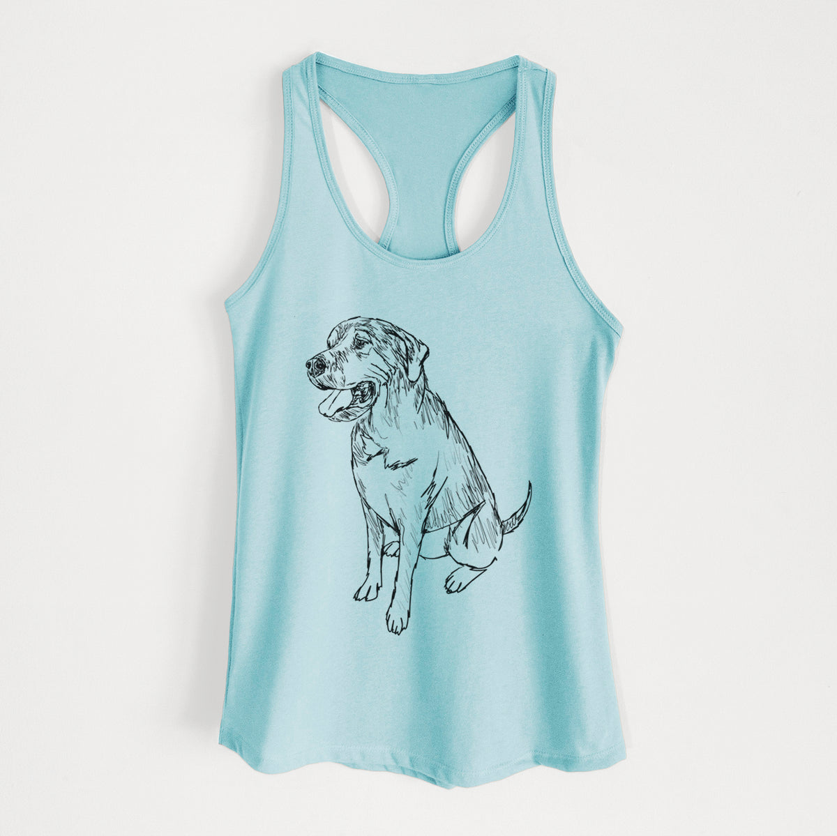 Doodled Jessie the Mixed Breed - Women&#39;s Racerback Tanktop