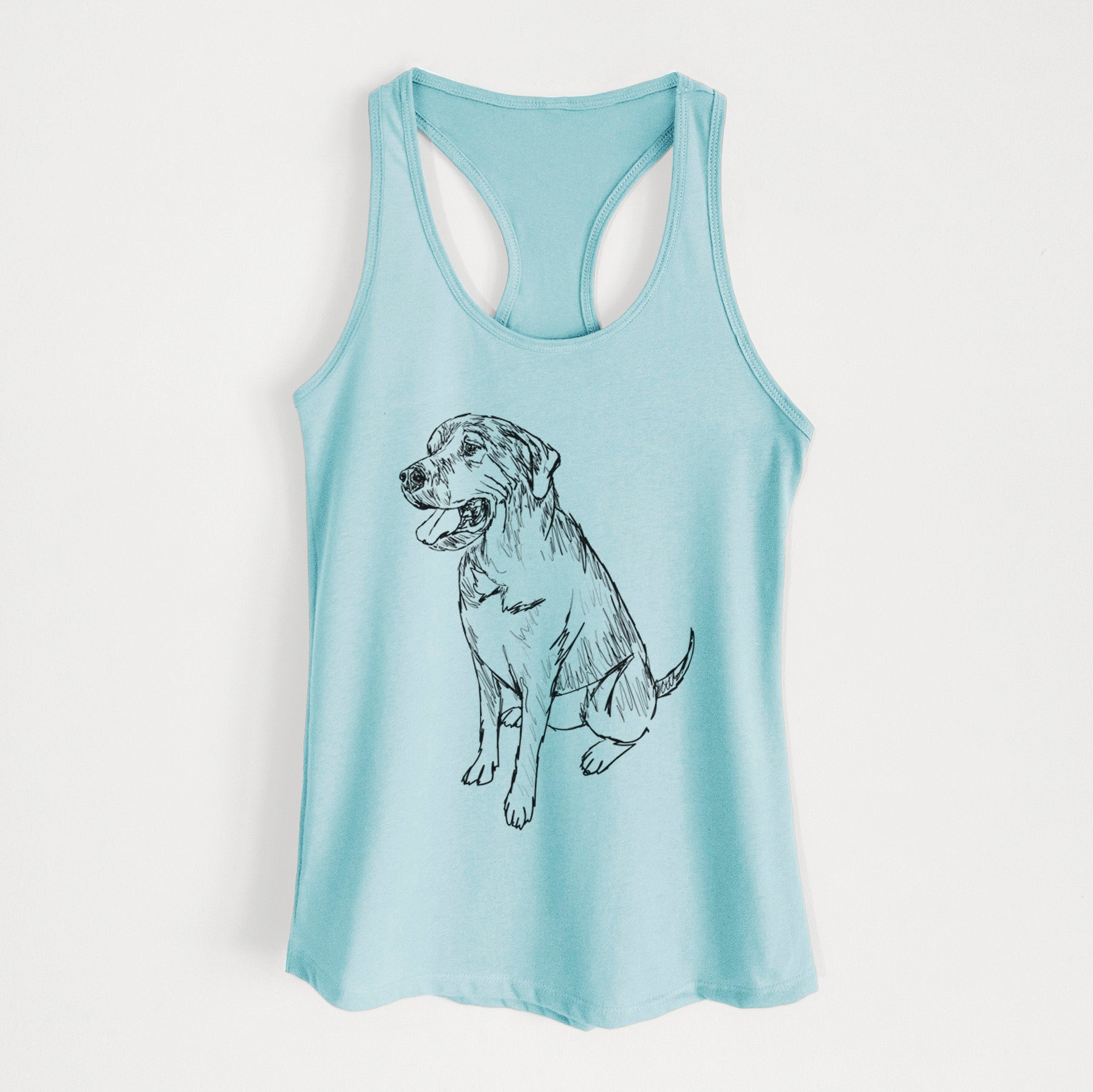 Doodled Jessie the Mixed Breed - Women's Racerback Tanktop