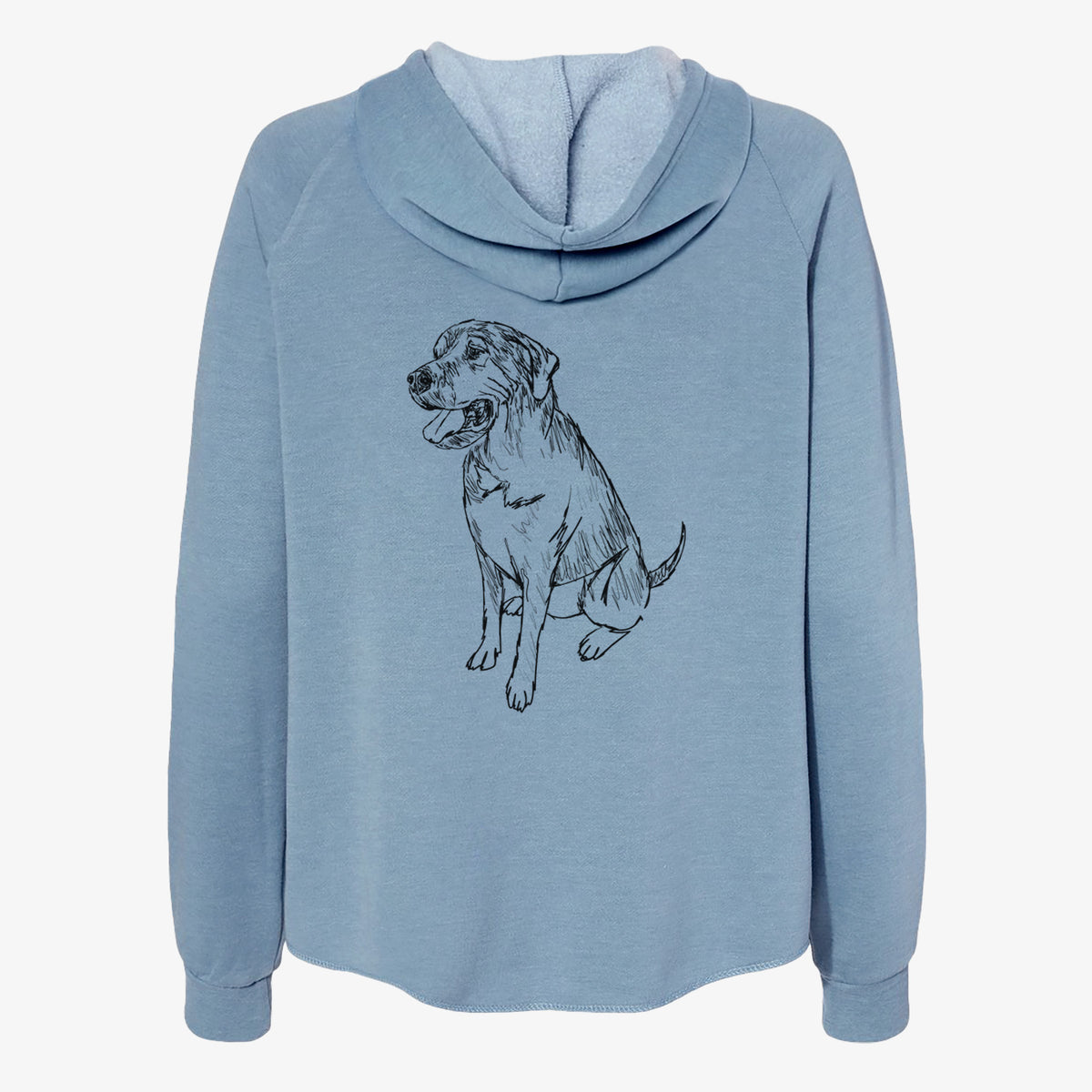 Doodled Jessie the Mixed Breed - Women's Cali Wave Zip-Up Sweatshirt