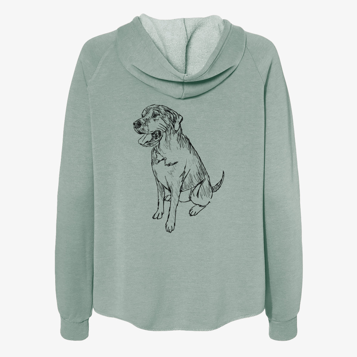 Doodled Jessie the Mixed Breed - Women's Cali Wave Zip-Up Sweatshirt