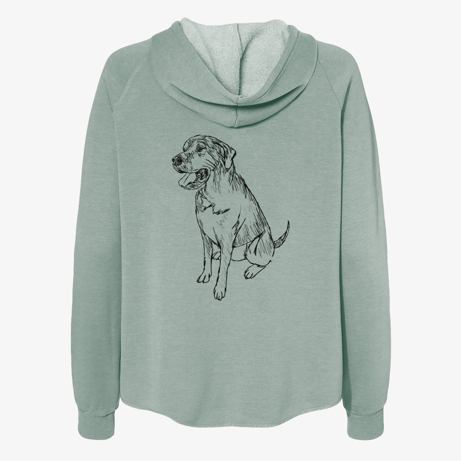 Doodled Jessie the Mixed Breed - Women's Cali Wave Zip-Up Sweatshirt