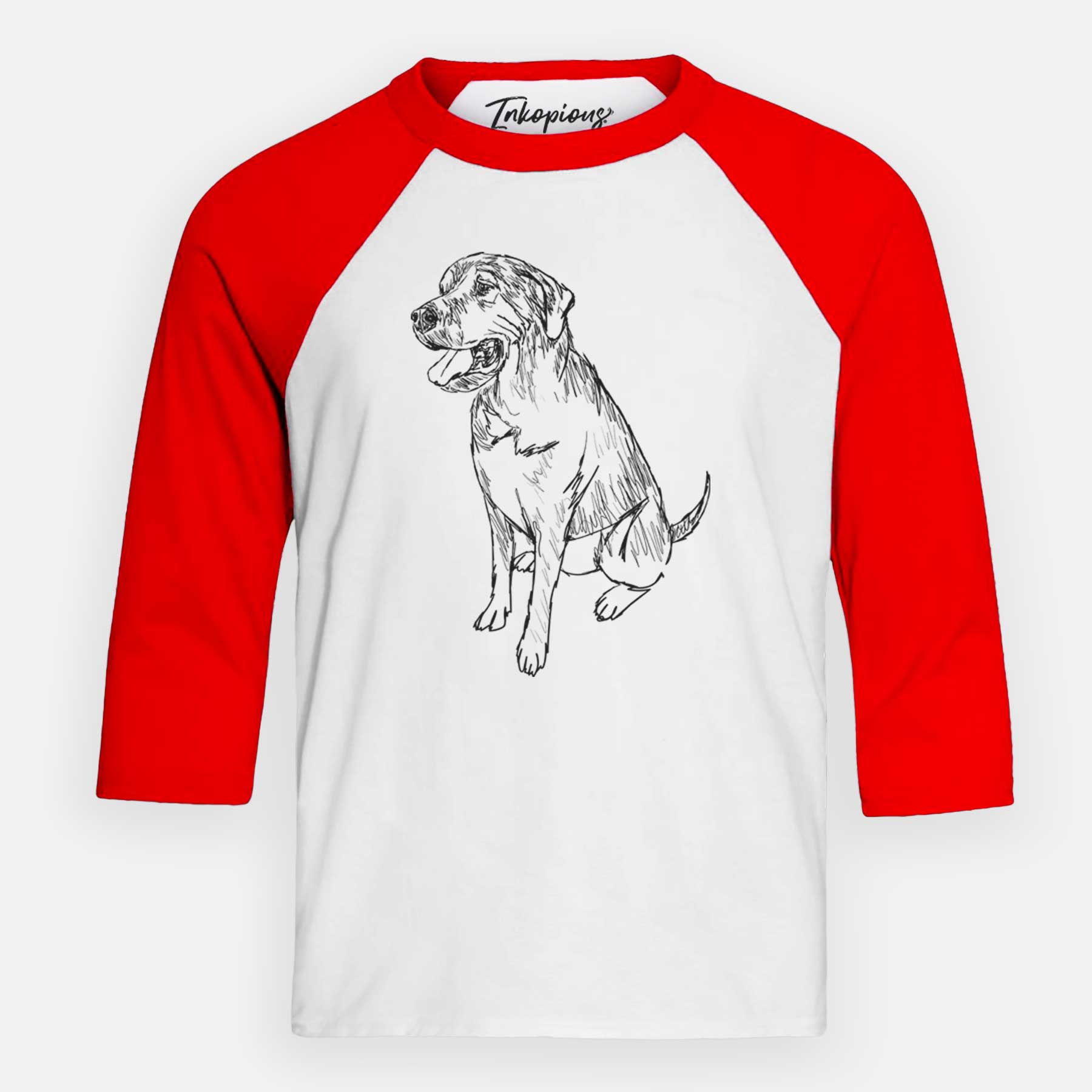 Doodled Jessie the Mixed Breed - Youth 3/4 Long Sleeve