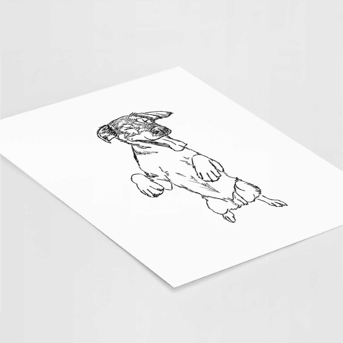 Doodled Jet the German Shepherd Art Print