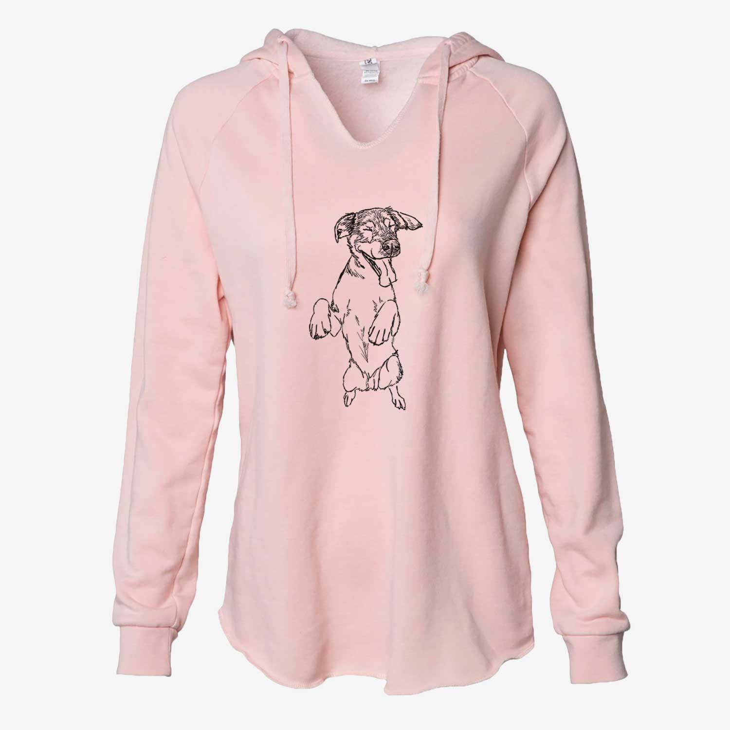 Doodled Jet the German Shepherd - Cali Wave Hooded Sweatshirt