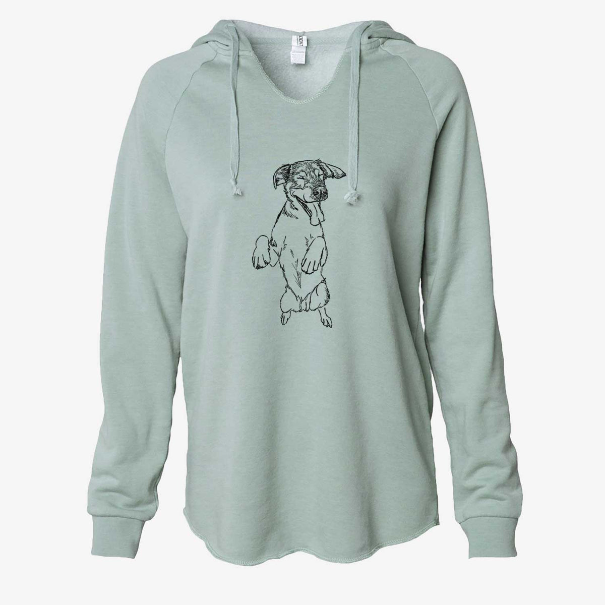 Doodled Jet the German Shepherd - Cali Wave Hooded Sweatshirt