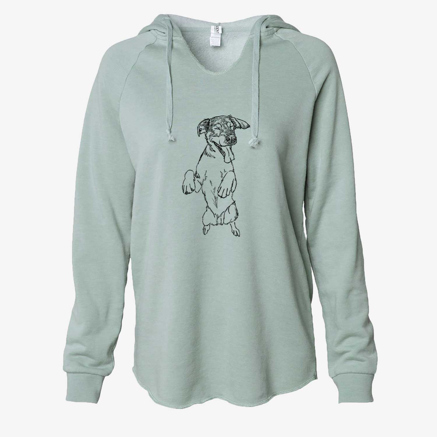Doodled Jet the German Shepherd - Cali Wave Hooded Sweatshirt