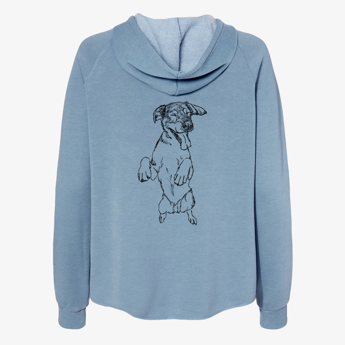 Doodled Jet the German Shepherd - Women's Cali Wave Zip-Up Sweatshirt