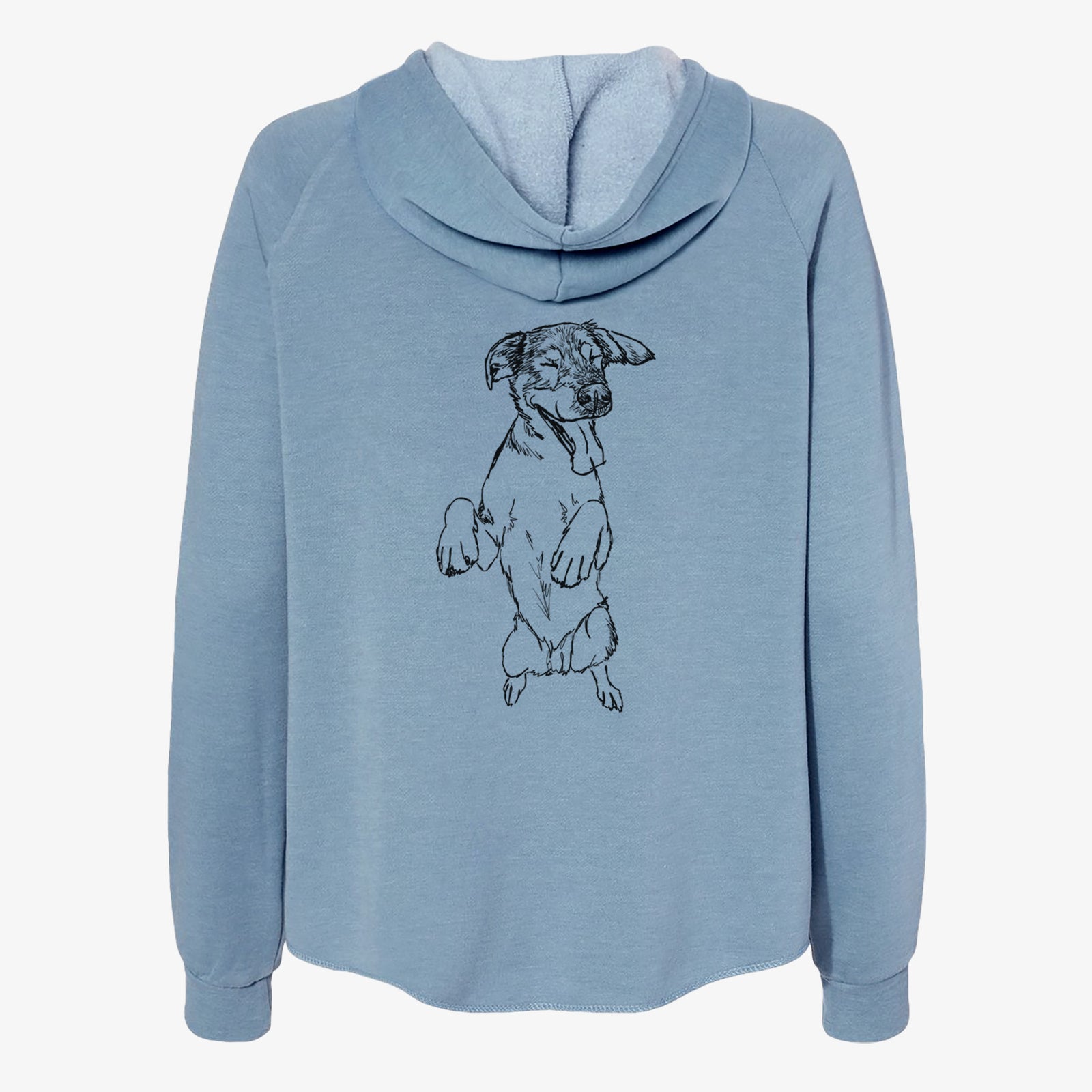 Doodled Jet the German Shepherd - Women's Cali Wave Zip-Up Sweatshirt
