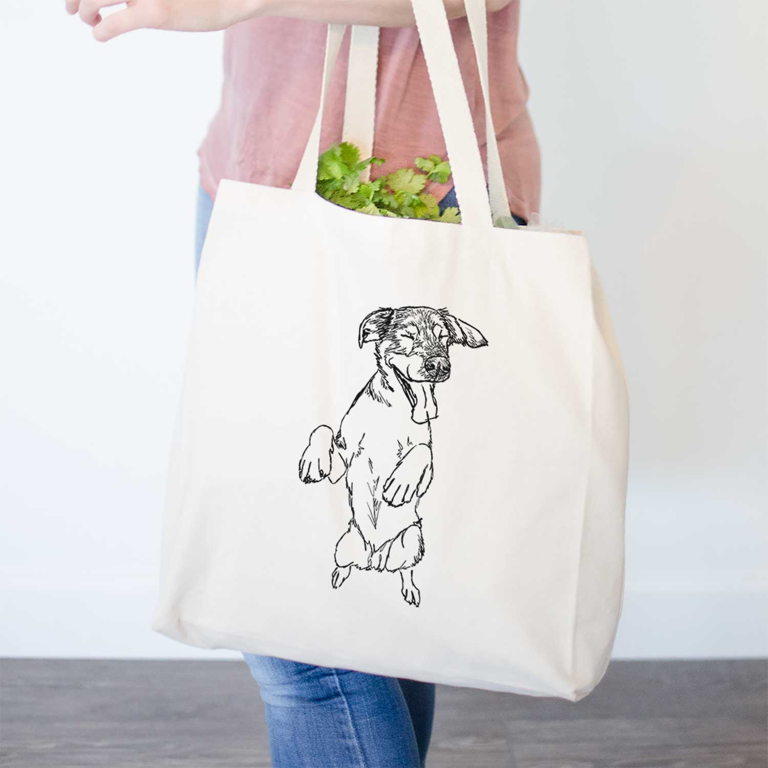 Doodled Jet the German Shepherd - Tote Bag