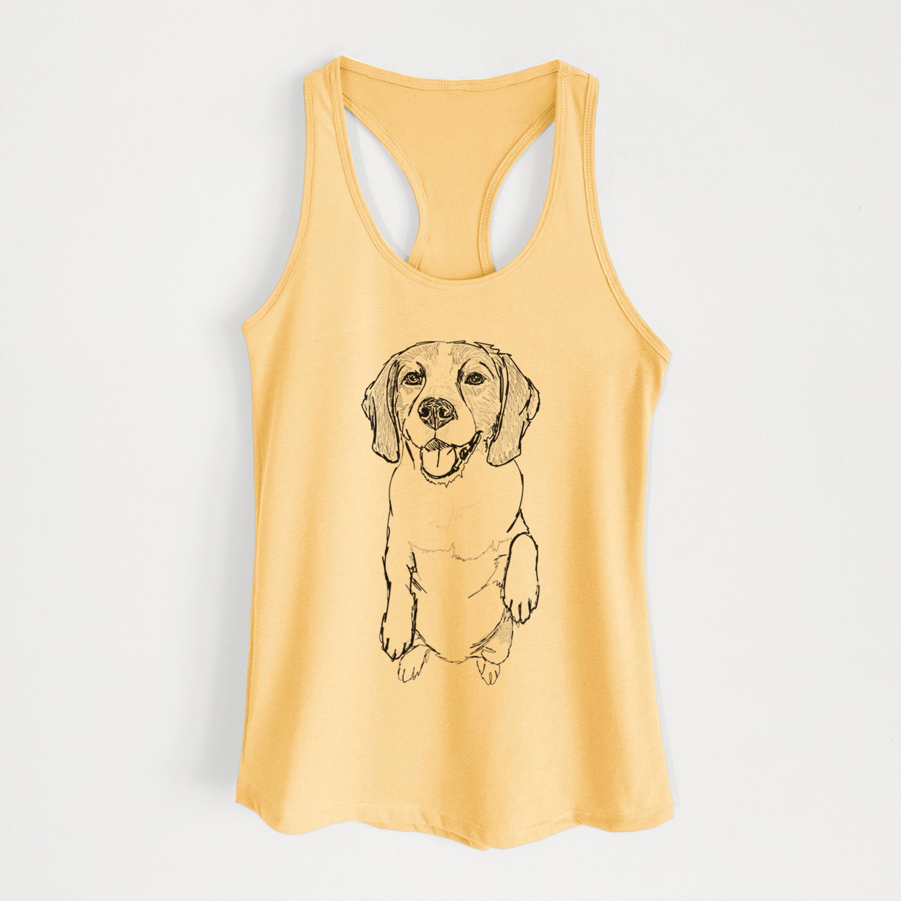 Doodled Jimmy Charles the Beagle - Women's Racerback Tanktop