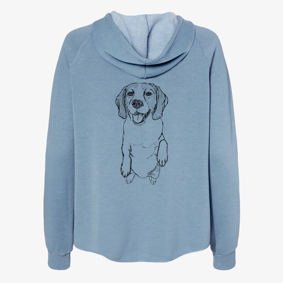 Doodled Jimmy Charles the Beagle - Women's Cali Wave Zip-Up Sweatshirt