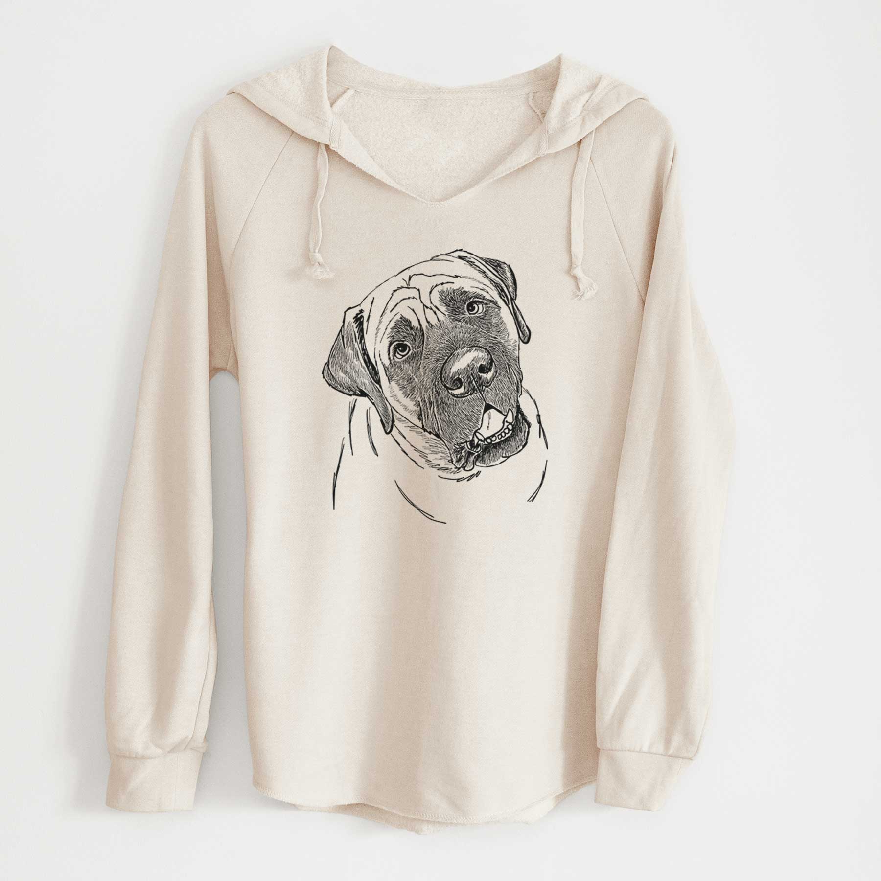 Doodled Jubilee the Mastiff - Cali Wave Hooded Sweatshirt