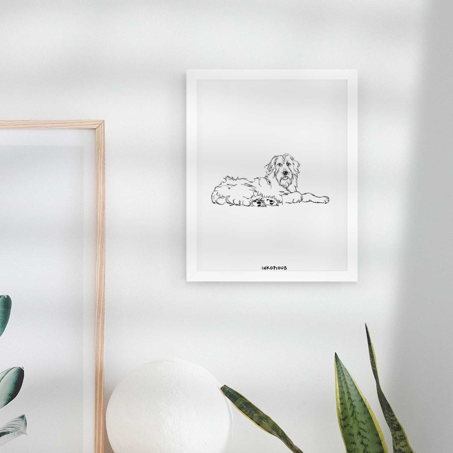 Doodled Kate the Goldendoodle Art Print