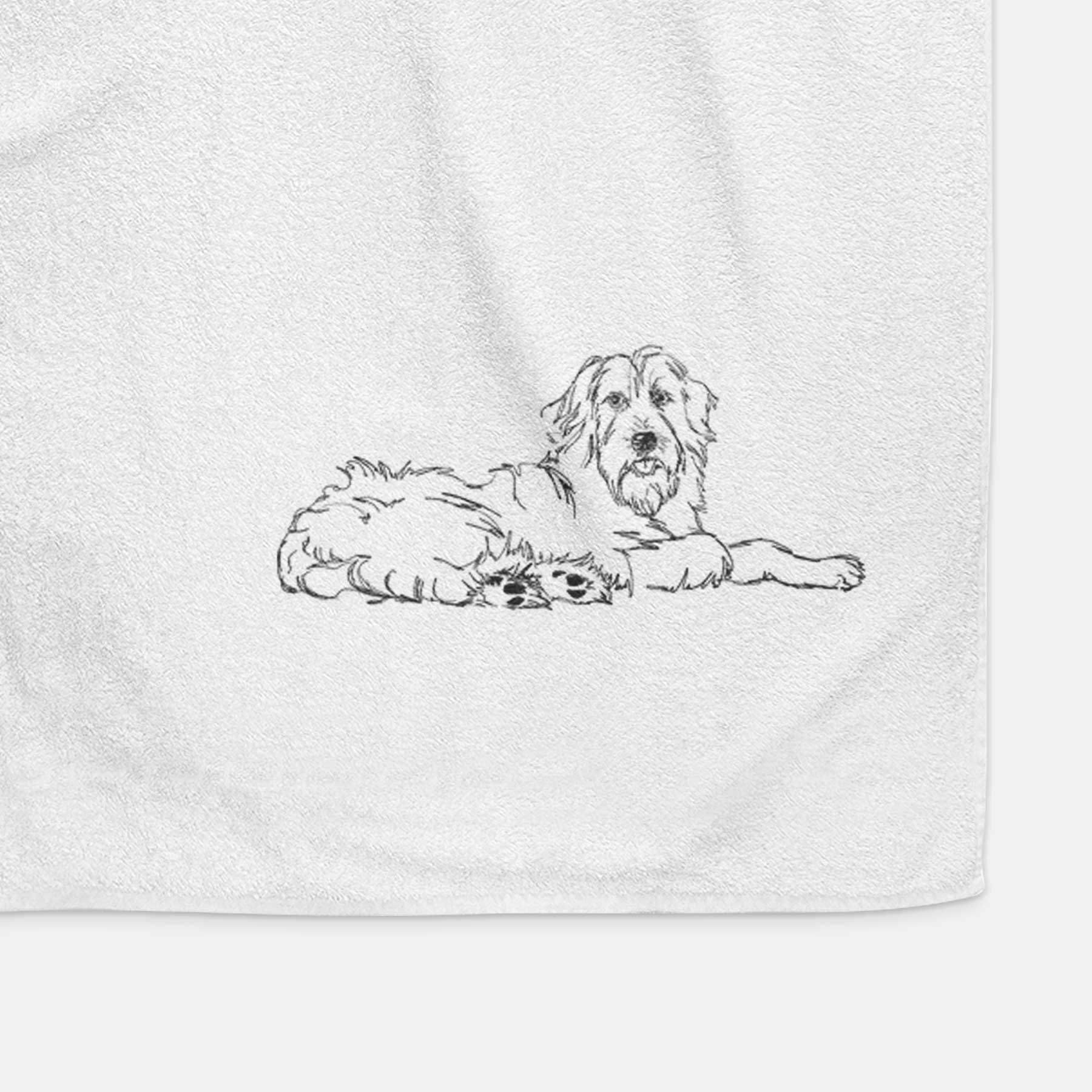 Doodled Kate the Goldendoodle Decorative Hand Towel